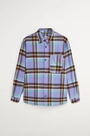 PLAID FLANNEL OVERSHIRT at Zara